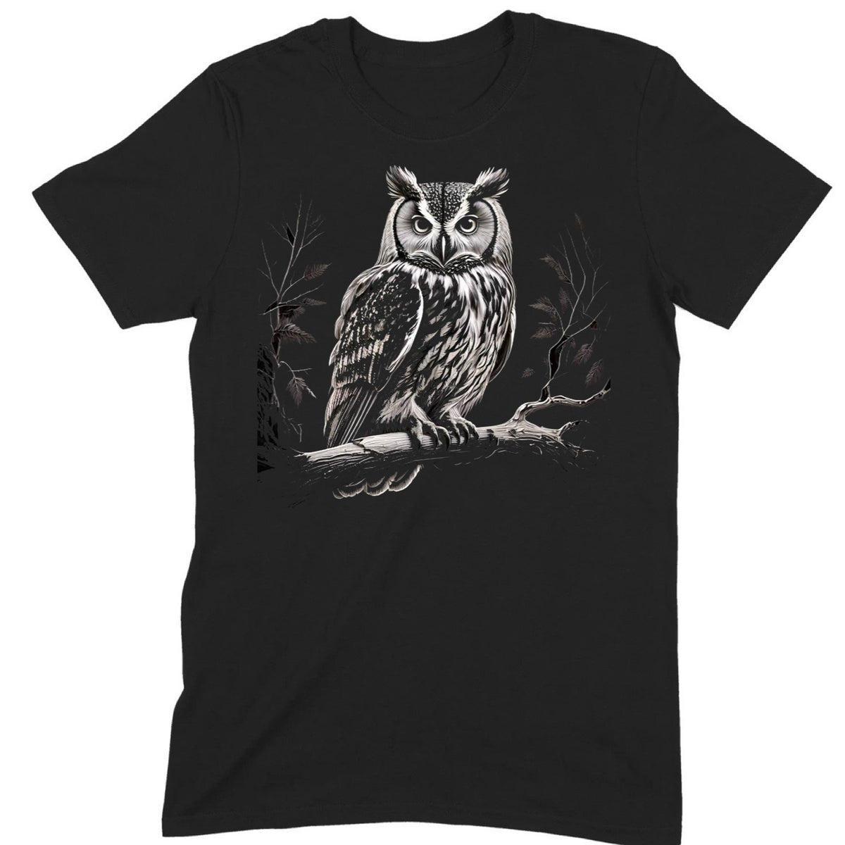 "Intricate Owl" Premium Midweight Ringspun Cotton T-Shirt - Mens/Womens Fits