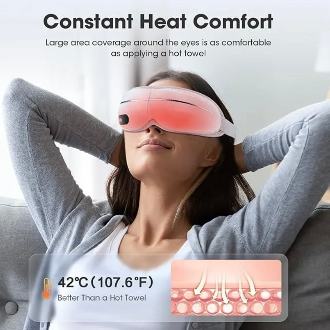 Brevity Eye Massager With Heat – Wireless Rechargeable Eye Mask With Music