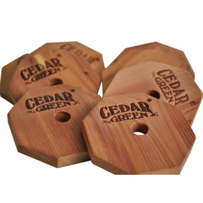 (12 pack) of Cedar Green Hanger Rings - 100% Natural Cedar
