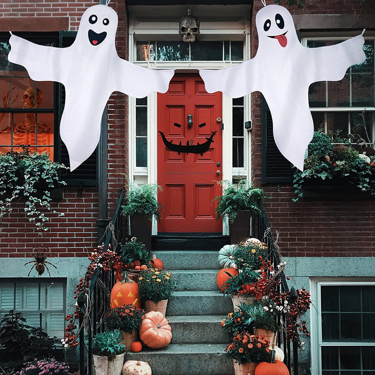 2pk Large Hanging Ghost Decorations For Halloween – Indoor/Outdoor