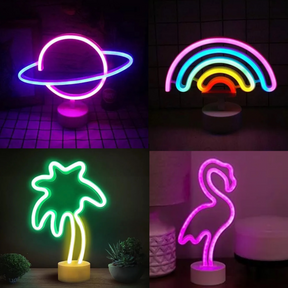 Battery/USB Powered Neon Light, Choose From 4 Designs - Hang or Stand!