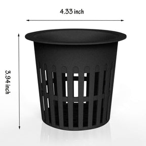 25pk of Heavy Duty Slotted Mesh Plant Pots In 3" or  4" - Hydroponic Growing