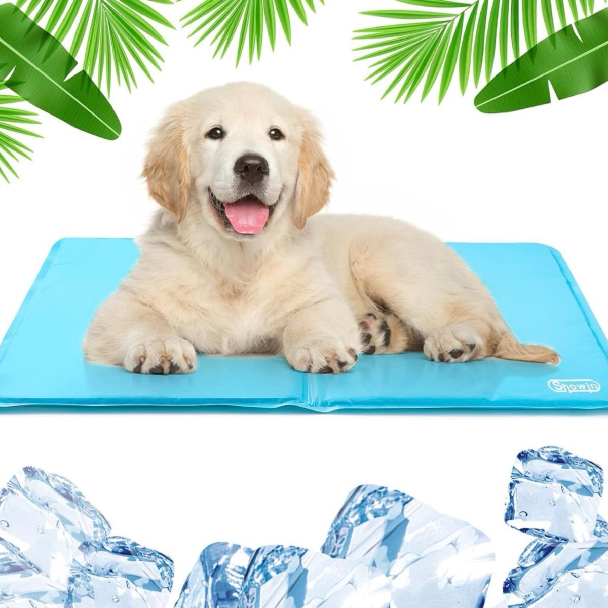19" x 17" Pet Cooling Mat for Crate, Couch or Floor - Washable Indoor Outdoor