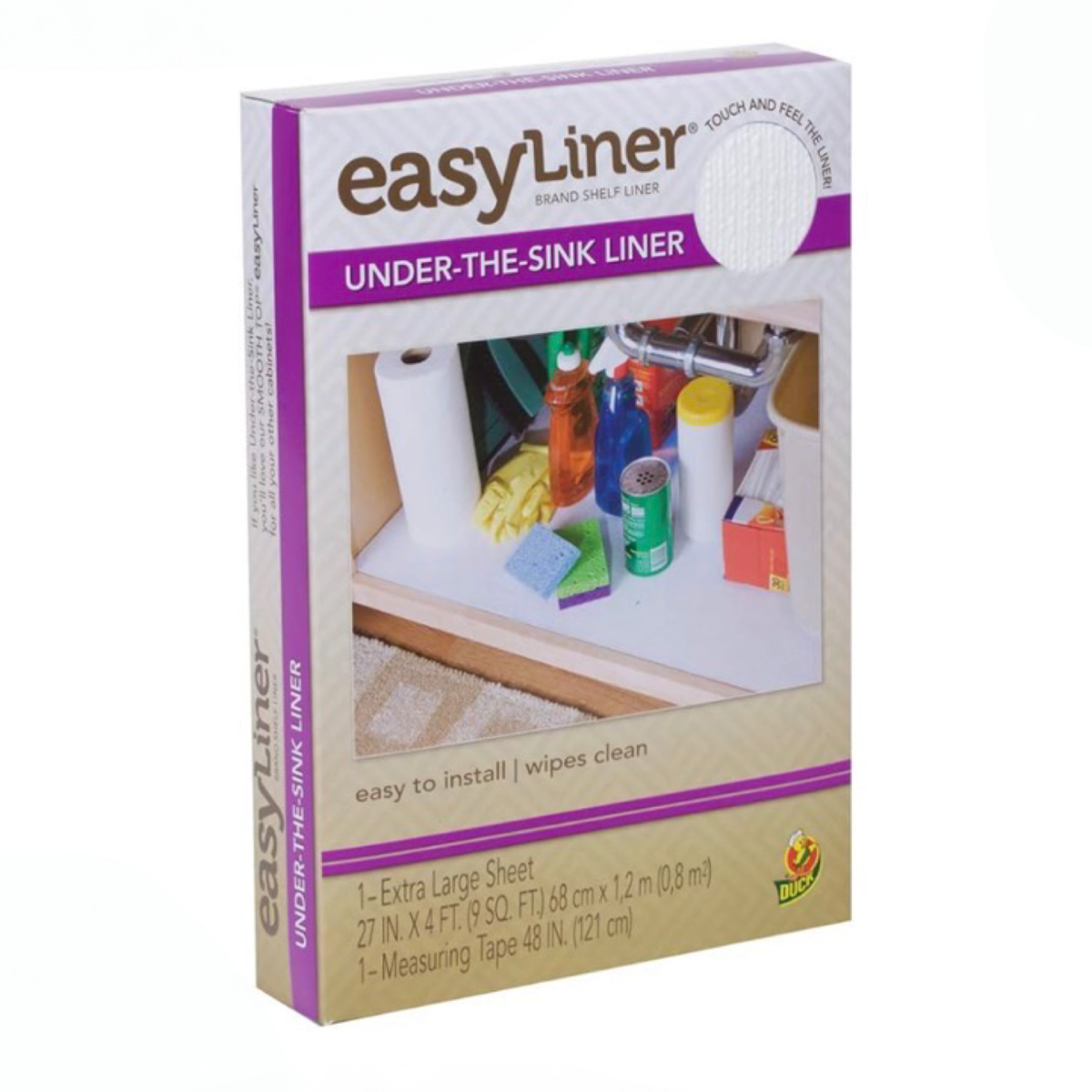 Duck Easyliner Extra Large 27in x 4ft Smooth Top Under Sink Or Shelf Liner