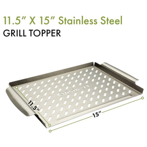 Cuisinart 11.5" x 15" Stainless Steel Grill Topper - Grill Pan