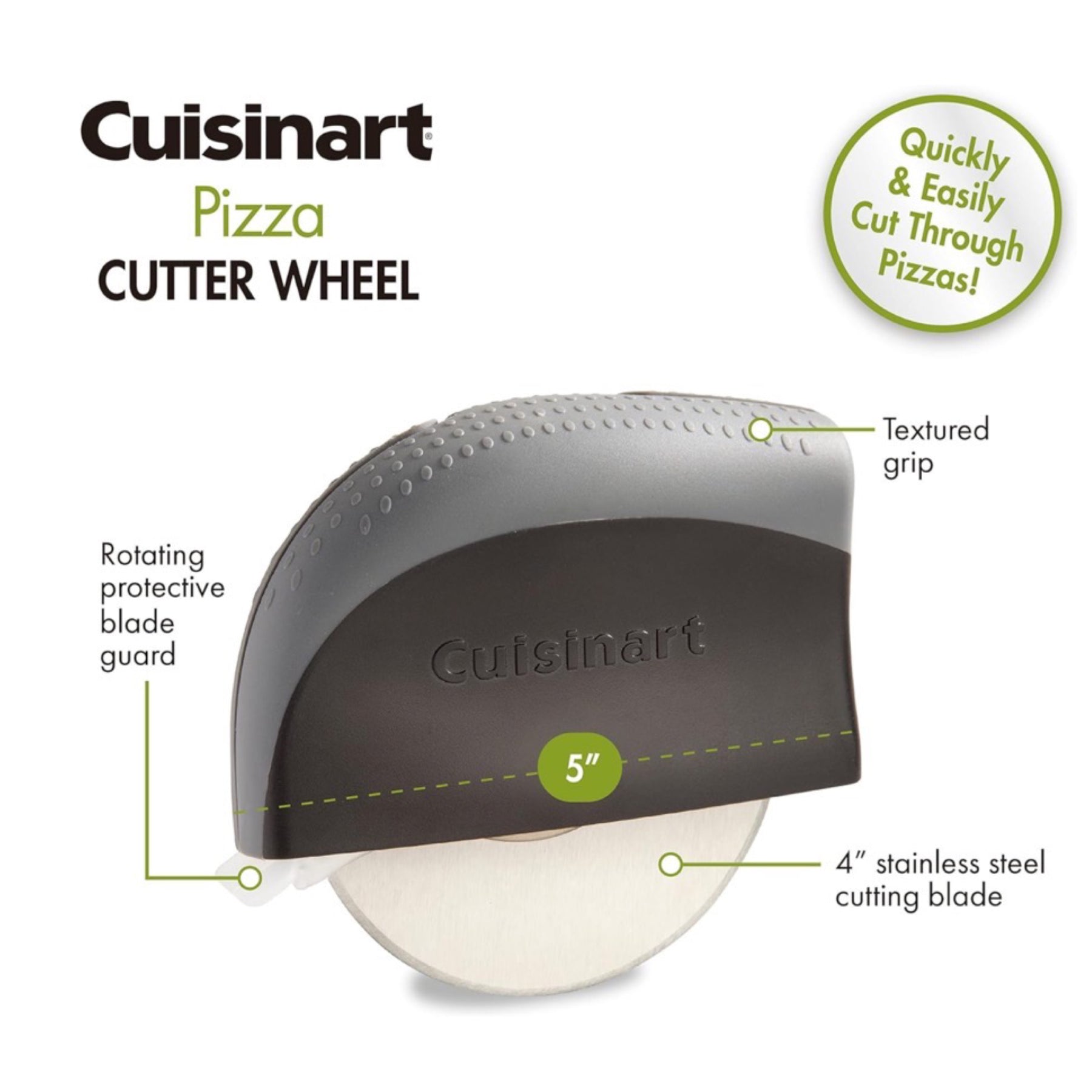 4" Stainless Steel Cuisinart Pizza Cutter Wheel - Easy & Convenient!