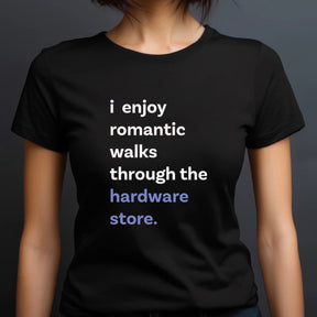 "I Enjoy Romantic Walks" Premium Midweight Ringspun Cotton T-Shirt - Mens/Womens Fits