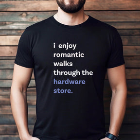 "I Enjoy Romantic Walks" Premium Midweight Ringspun Cotton T-Shirt - Mens/Womens Fits