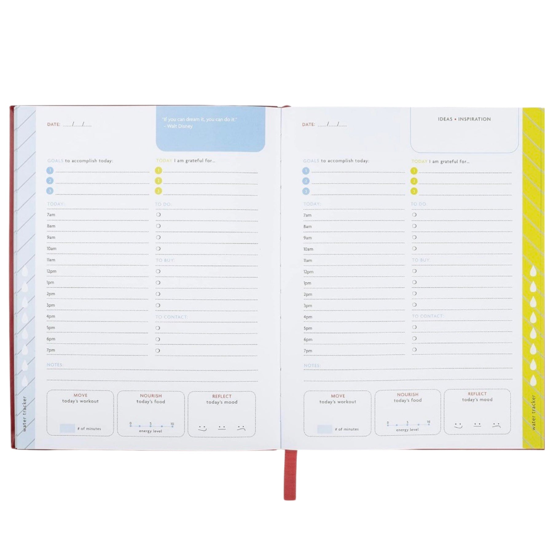 Fitlosophy 6 Month Undated  8x10 Daily Guided Planner - 192 Pages!