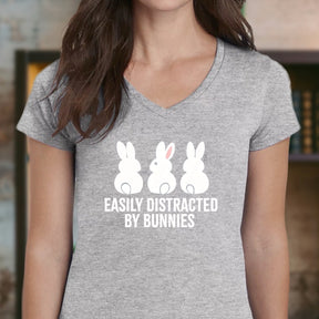 "Easily Distracted Bunnies" Premium Midweight Ringspun Cotton T-Shirt - Mens/Womens Fits