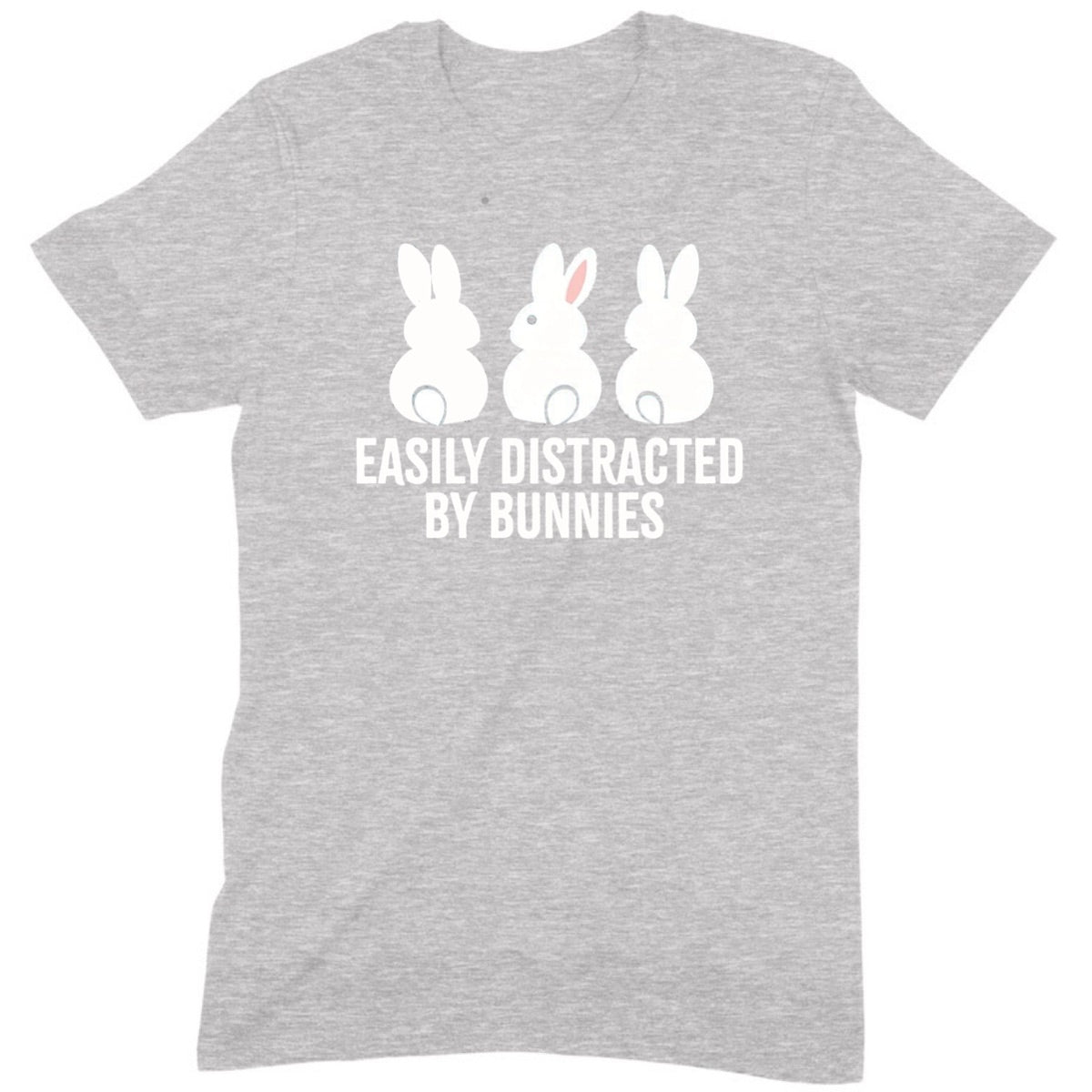 "Easily Distracted Bunnies" Premium Midweight Ringspun Cotton T-Shirt - Mens/Womens Fits