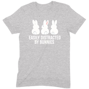 "Easily Distracted Bunnies" Premium Midweight Ringspun Cotton T-Shirt - Mens/Womens Fits