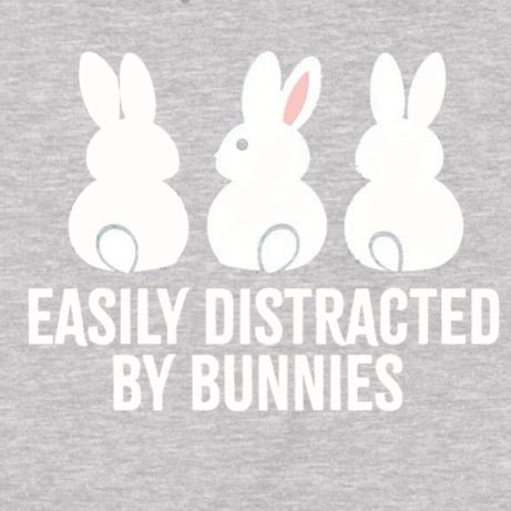 "Easily Distracted Bunnies" Premium Midweight Ringspun Cotton T-Shirt - Mens/Womens Fits