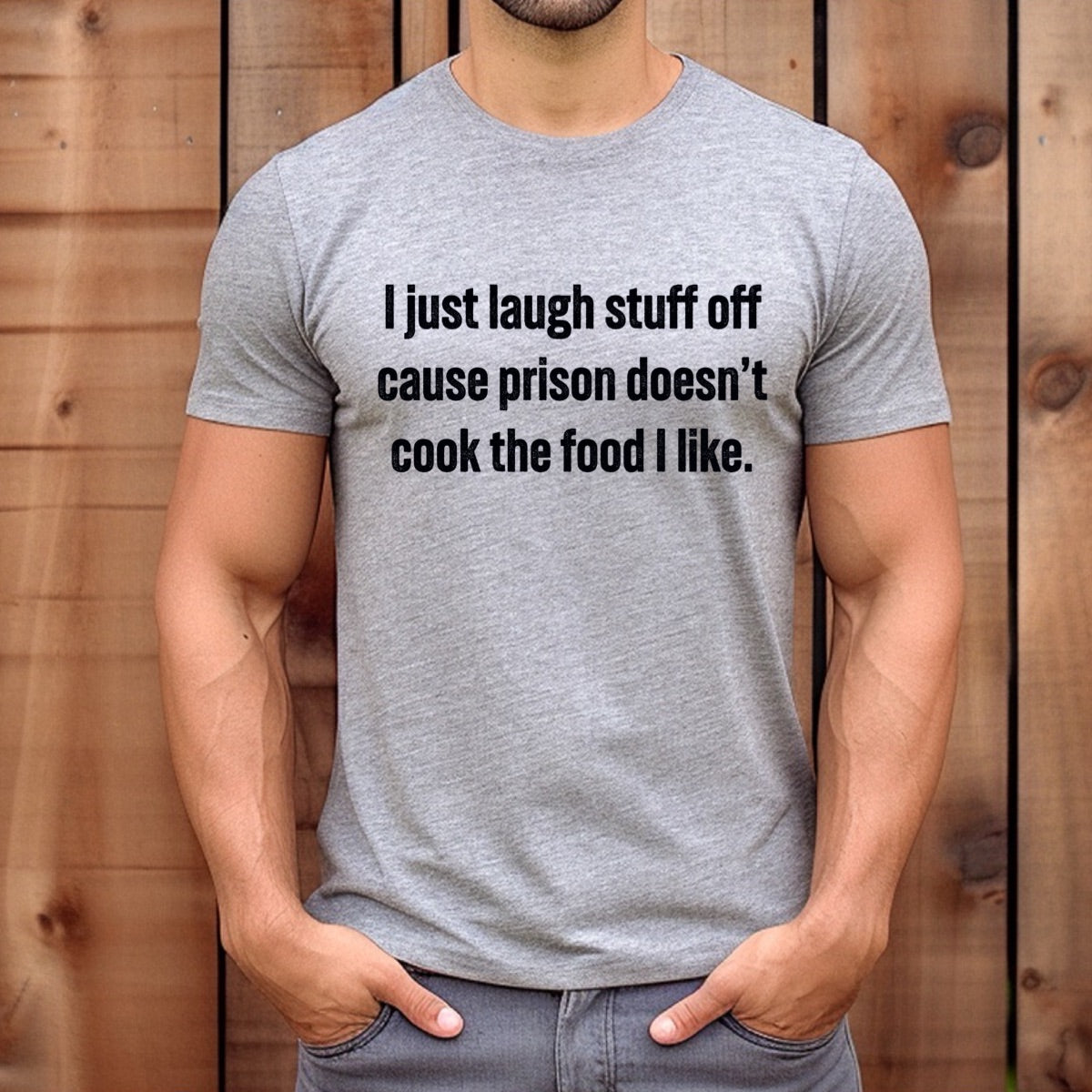 "I Laugh Stuff Off" Premium Midweight Ringspun Cotton T-Shirt - Mens/Womens Fits