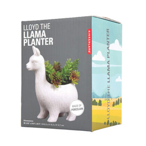 6" Porcelain Lloyd The Llama Planter By Kikkerland