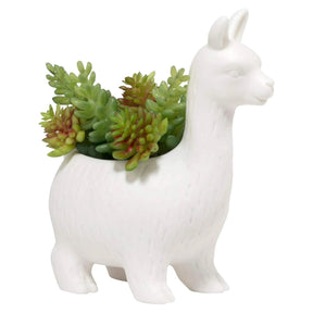 6" Porcelain Lloyd The Llama Planter By Kikkerland