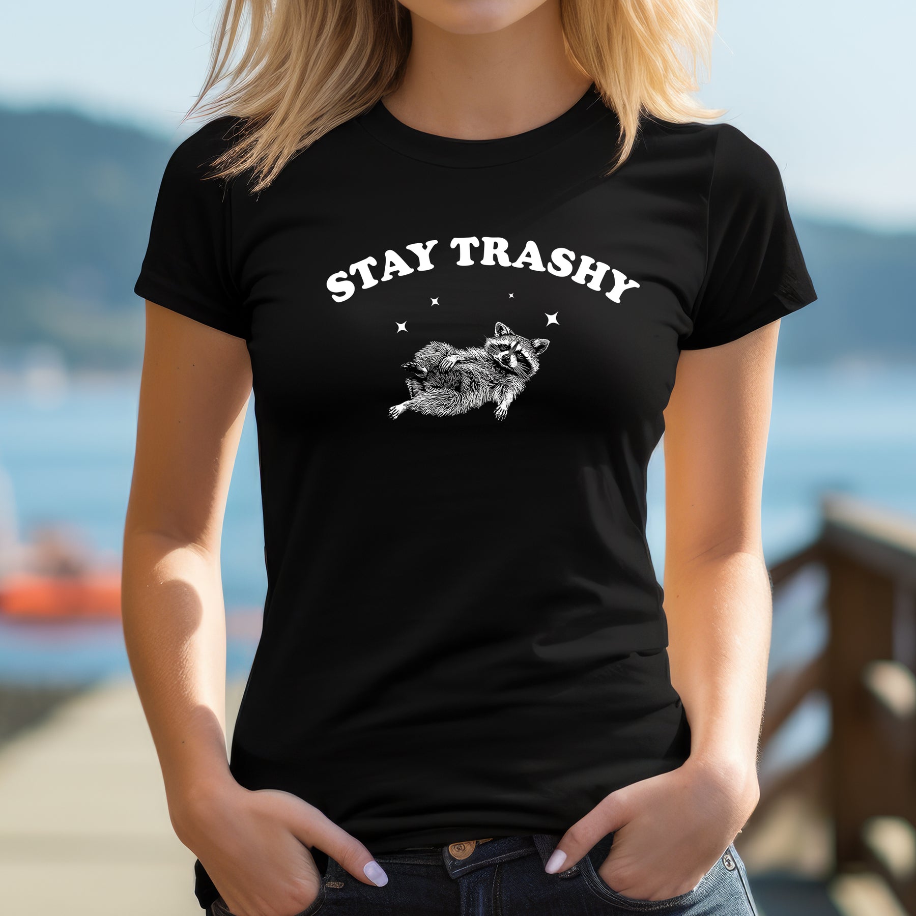 "Stay Trashy" Premium Midweight Ringspun Cotton T-Shirt - Mens/Womens Fits