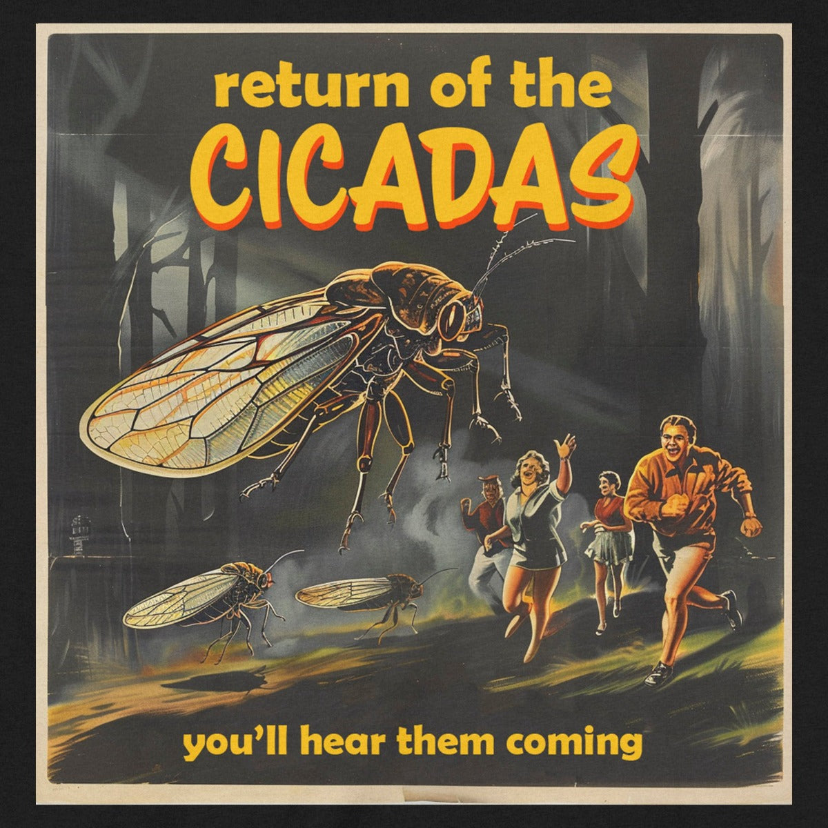 "Return of the Cicadas" Premium Midweight Ringspun Cotton T-Shirt - Mens/Womens Fits