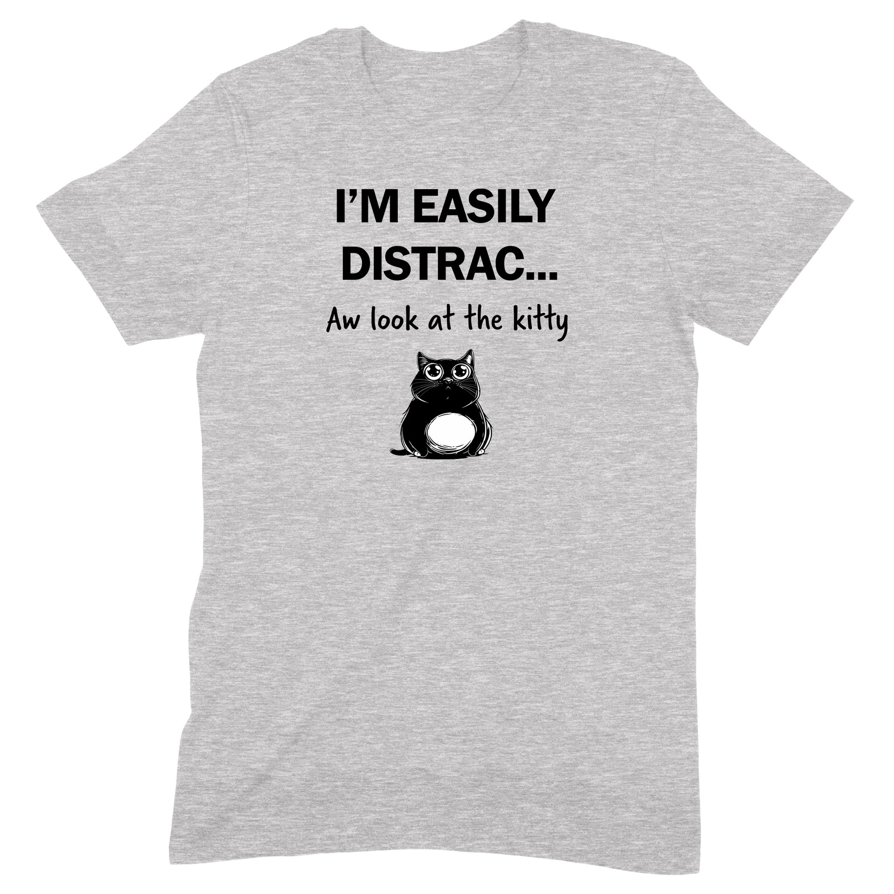 "Easily Distracted" Premium Midweight Ringspun Cotton T-Shirt - Mens/Womens Fits