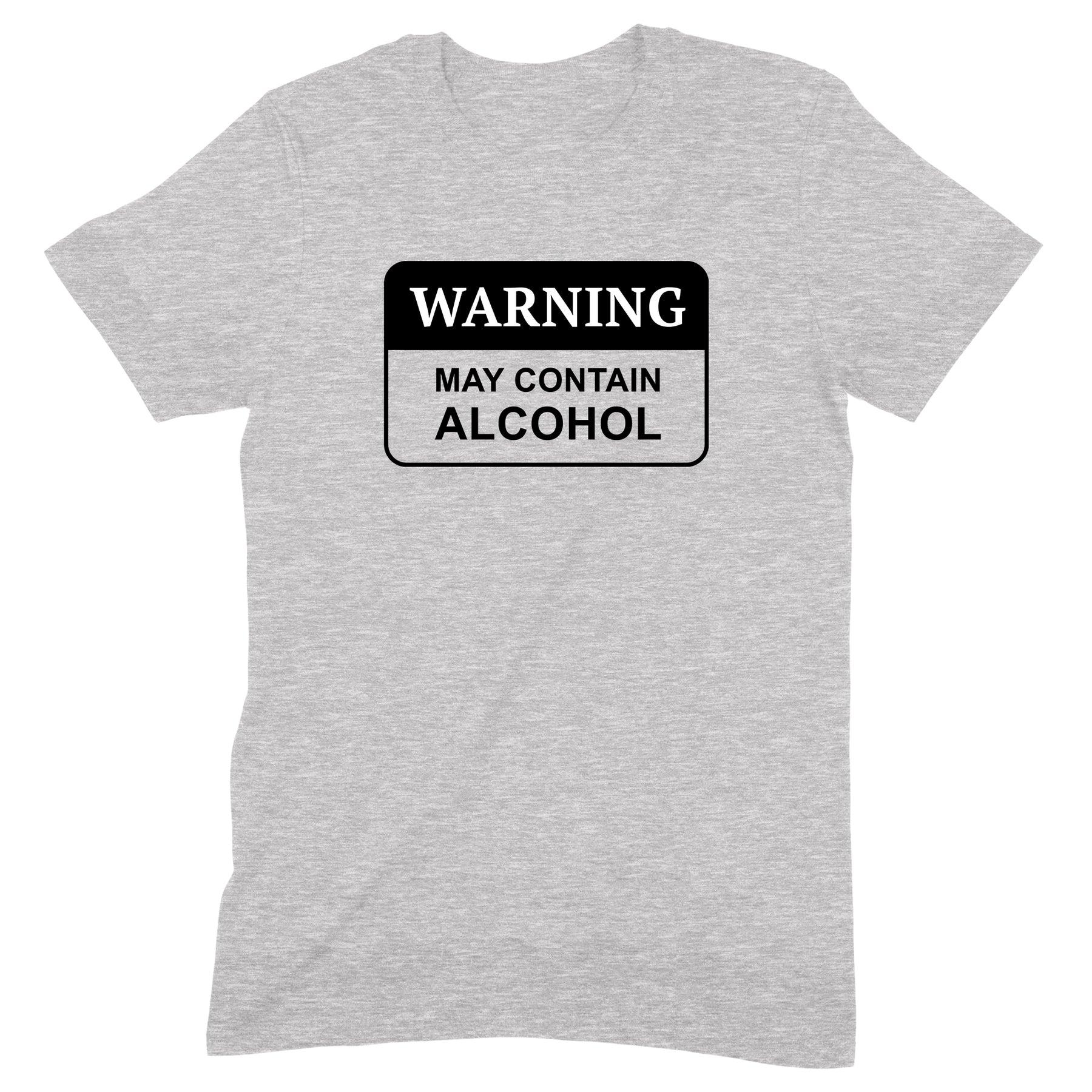 "Warning May Contain Alcohol" Premium Midweight Ringspun Cotton T-Shirt - Mens/Womens Fits