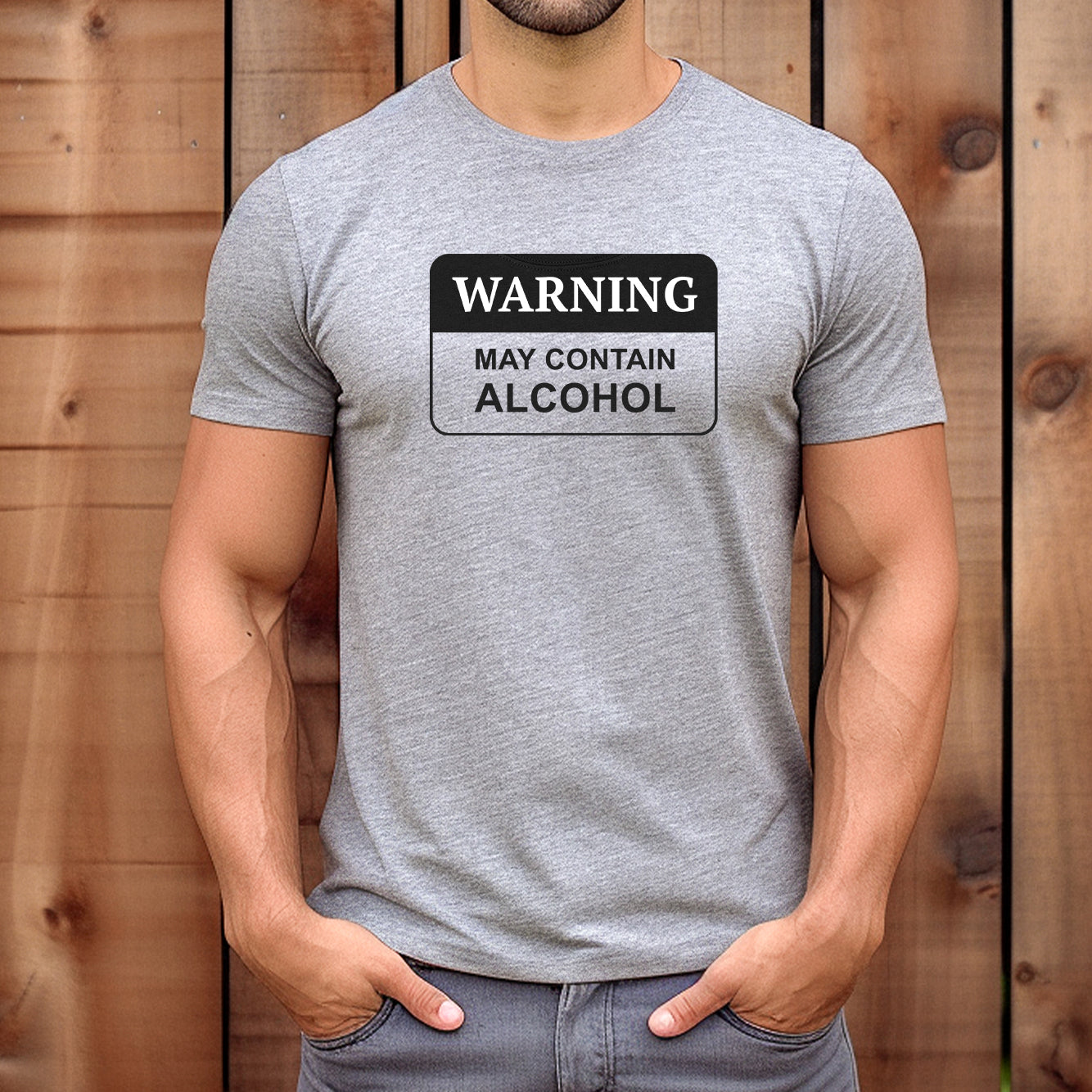 "Warning May Contain Alcohol" Premium Midweight Ringspun Cotton T-Shirt - Mens/Womens Fits