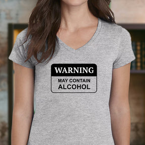 "Warning May Contain Alcohol" Premium Midweight Ringspun Cotton T-Shirt - Mens/Womens Fits