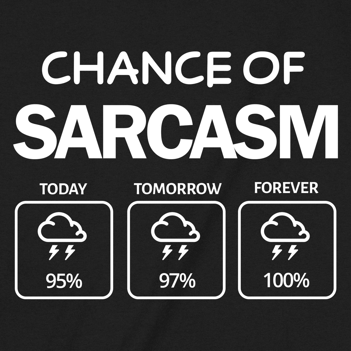 "Chance Of Sarcasm" Premium Midweight Ringspun Cotton T-Shirt - Mens/Womens Fits