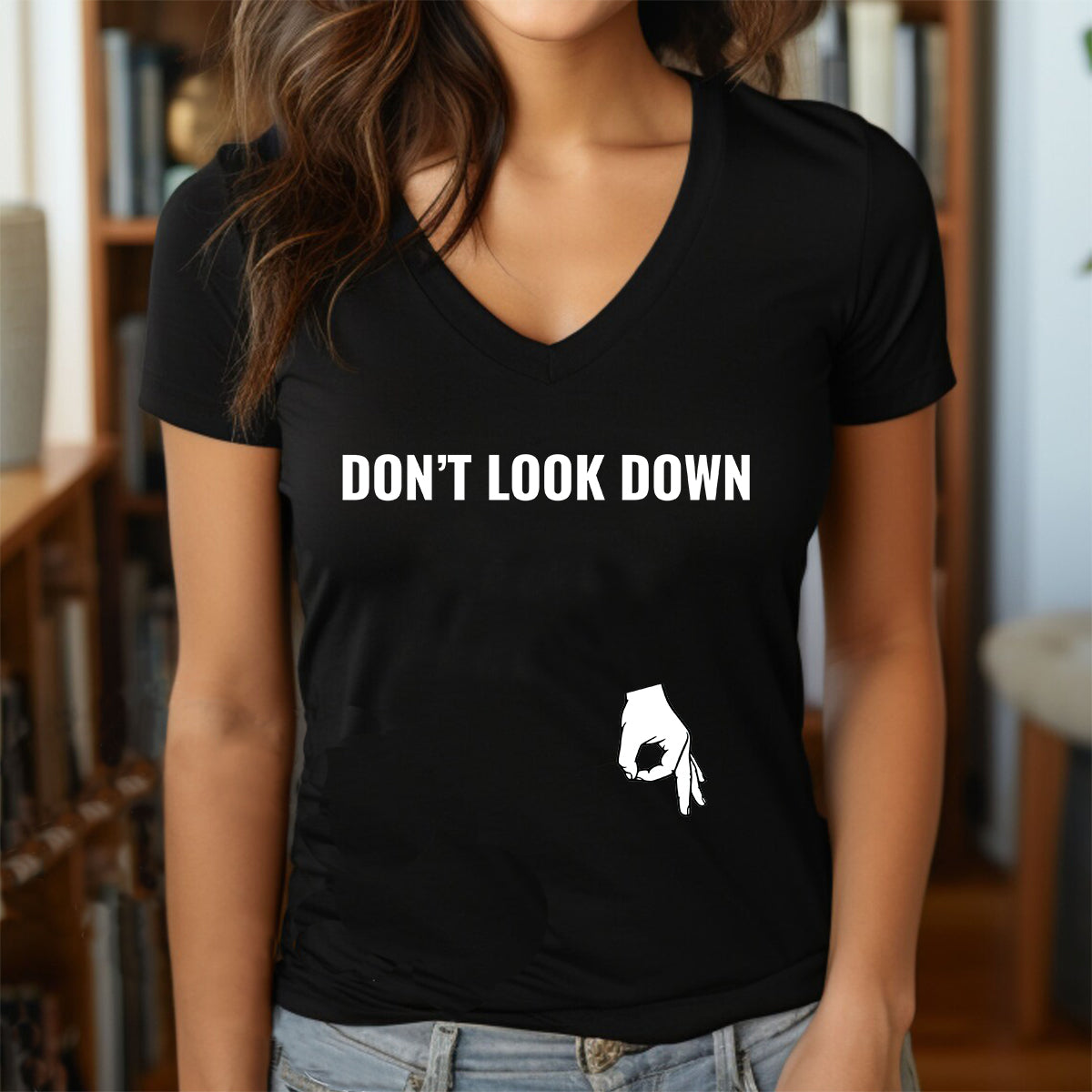 "Don’t Look Down" Premium Midweight Ringspun Cotton T-Shirt - Mens/Womens Fits