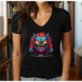 "Cute Red Monster" Premium Midweight Ringspun Cotton T-Shirt - Mens/Womens Fits