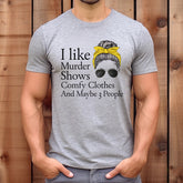 "I Like Murder Shows" Premium Midweight Ringspun Cotton T-Shirt - Mens/Womens Fits