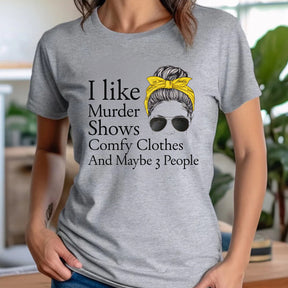 "I Like Murder Shows" Premium Midweight Ringspun Cotton T-Shirt - Mens/Womens Fits