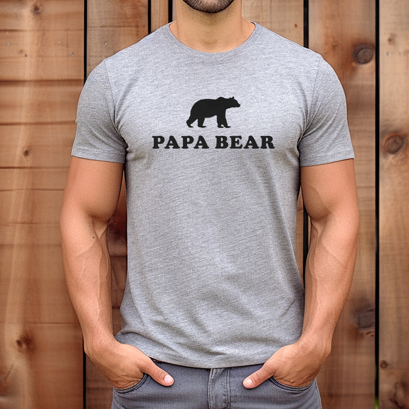 "Papa Bear" Premium Midweight Ringspun Cotton T-Shirt - Mens/Womens Fits