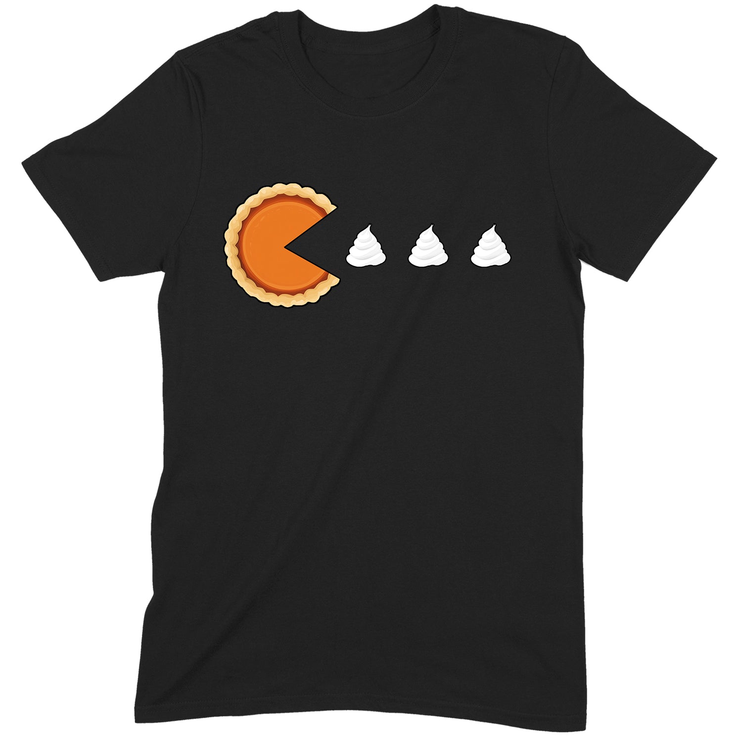 "Pumpkin Pie Pac-Man" Premium Midweight Ringspun Cotton T-Shirt - Mens/Womens Fits