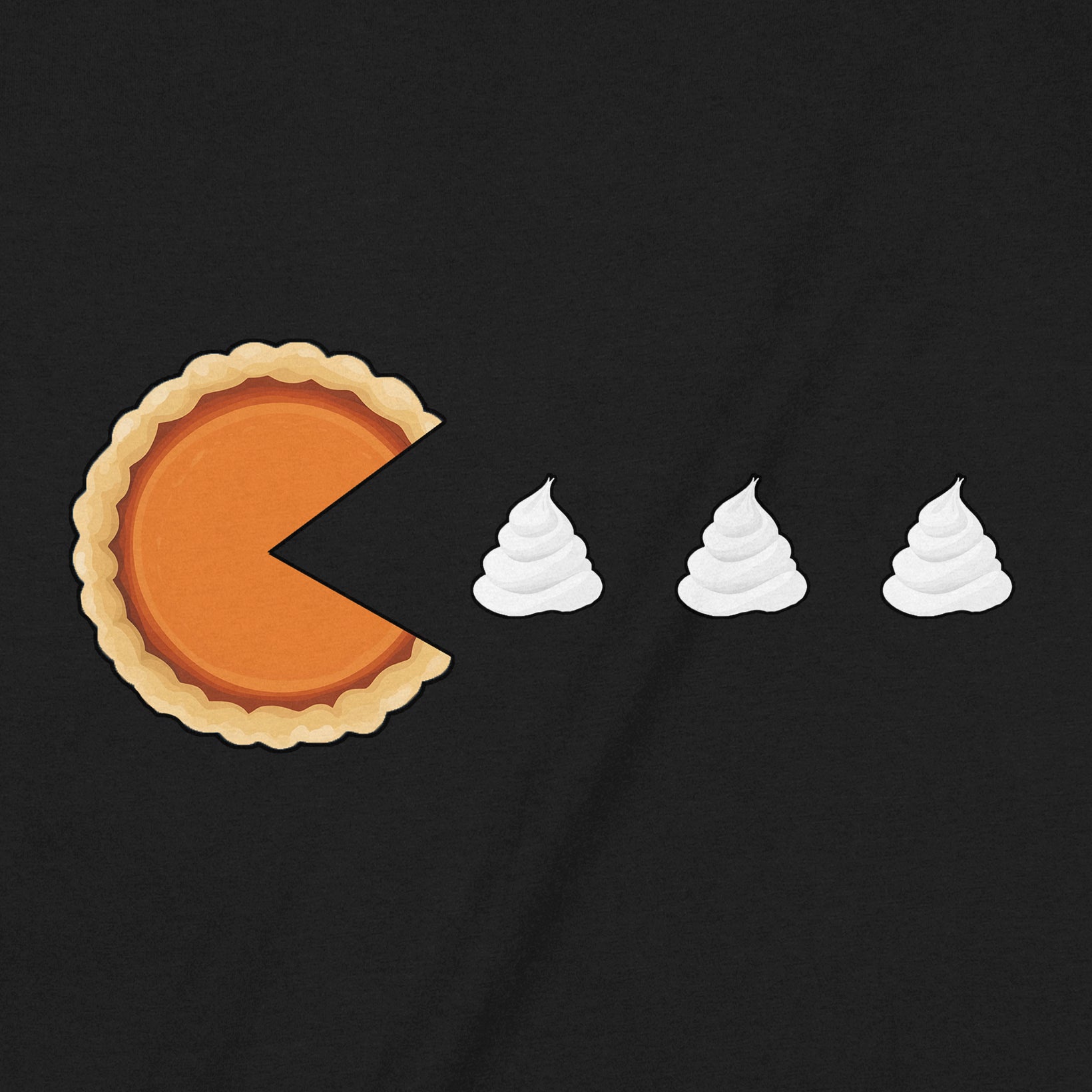 "Pumpkin Pie Pac-Man" Premium Midweight Ringspun Cotton T-Shirt - Mens/Womens Fits