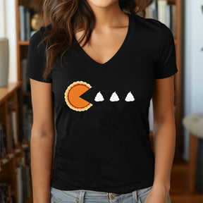 "Pumpkin Pie Pac-Man" Premium Midweight Ringspun Cotton T-Shirt - Mens/Womens Fits