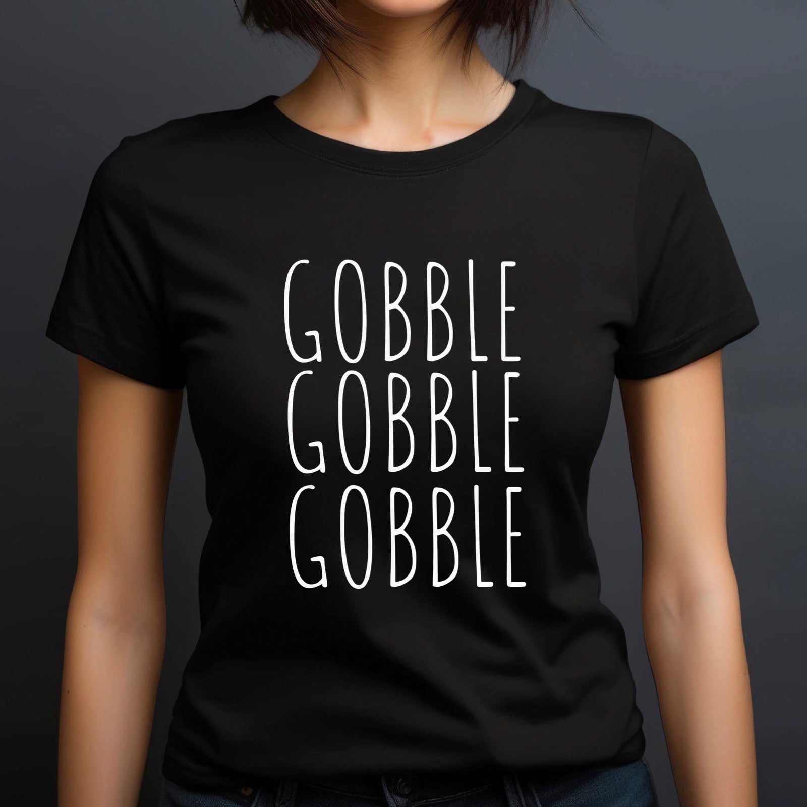 "Gobble Gobble" Premium Midweight Ringspun Cotton T-Shirt - Mens/Womens Fits