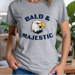 "Bald And Majestic" Premium Midweight Ringspun Cotton T-Shirt - Mens/Womens Fits