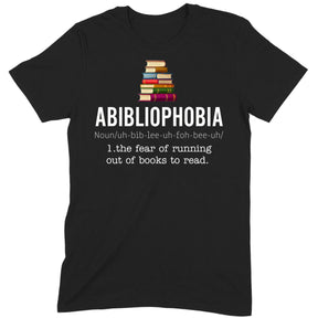 "Abibliophobia" Premium Midweight Ringspun Cotton T-Shirt - Mens/Womens Fits