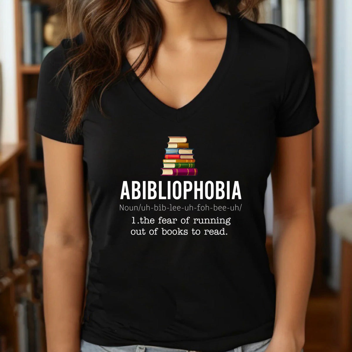 "Abibliophobia" Premium Midweight Ringspun Cotton T-Shirt - Mens/Womens Fits