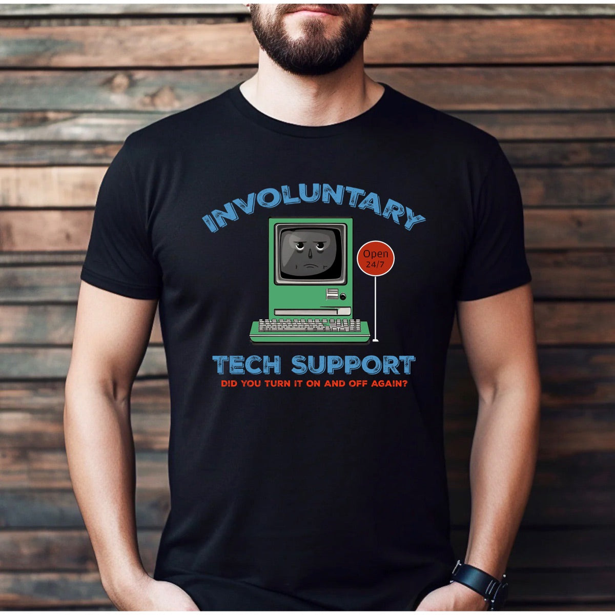 "Involuntary Tech Support" Premium Midweight Ringspun Cotton T-Shirt - Mens/Womens Fits