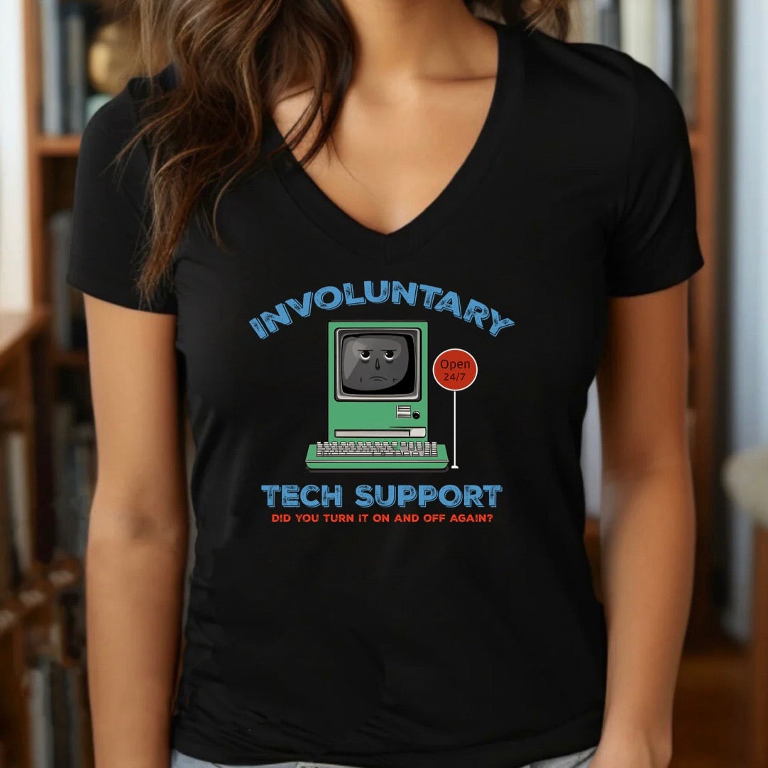 "Involuntary Tech Support" Premium Midweight Ringspun Cotton T-Shirt - Mens/Womens Fits