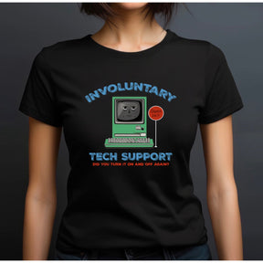 "Involuntary Tech Support" Premium Midweight Ringspun Cotton T-Shirt - Mens/Womens Fits