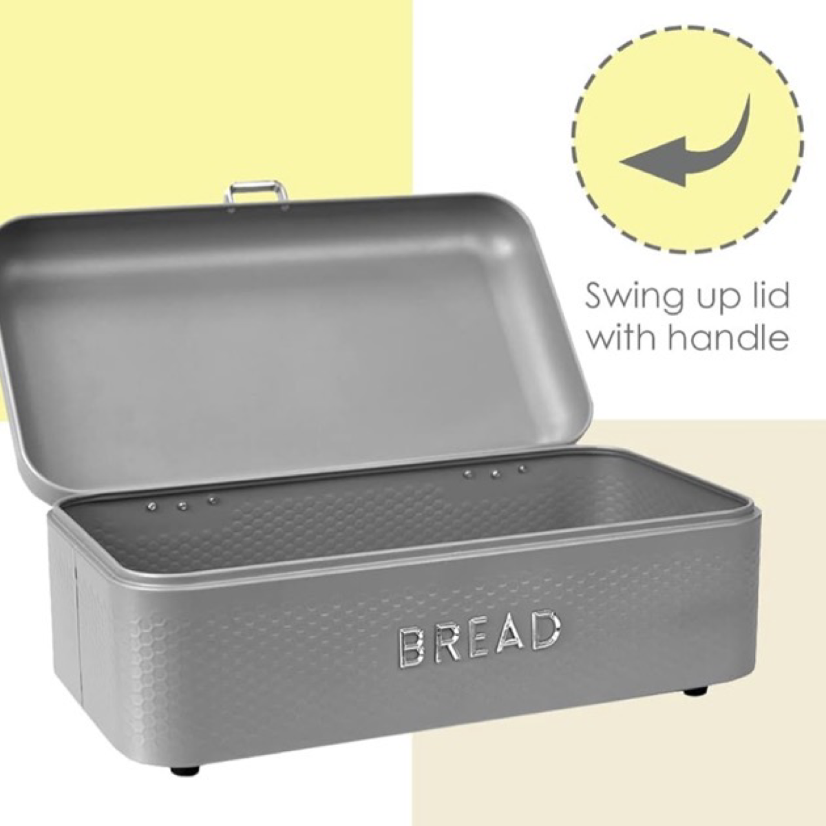 16.5" Home Basics Matte Finished Steel Bread Box w/ Ventilation