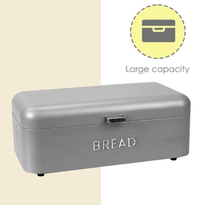 16.5" Home Basics Matte Finished Steel Bread Box w/ Ventilation