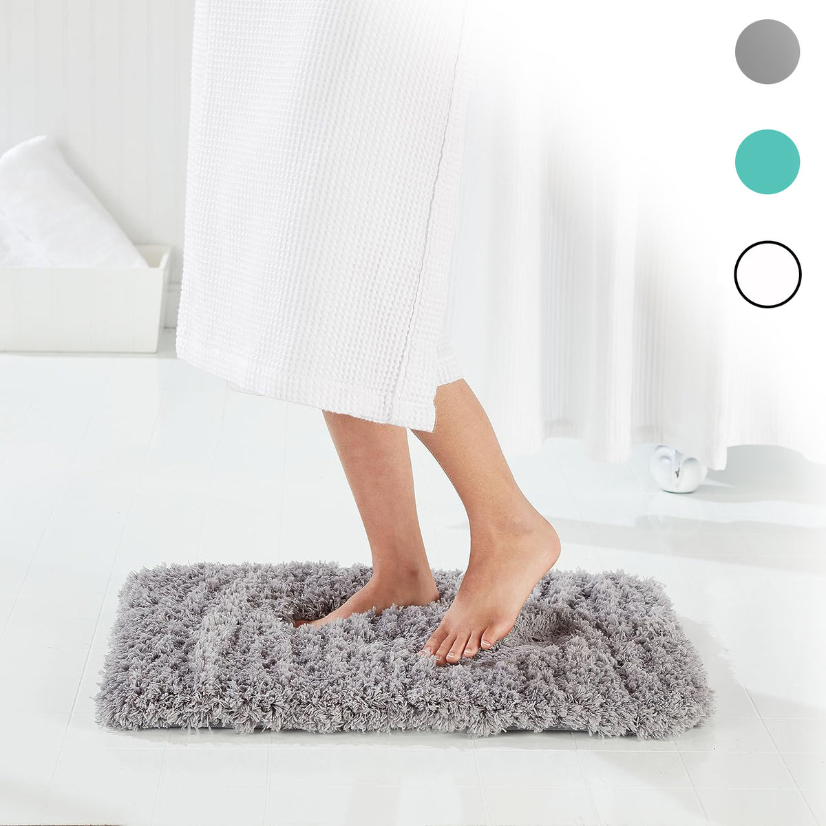 Unique Bargains Soft Plush Bath Mats Non-slip Printing Quick Dry Reversible  Microfiber Bathroom Mat : Target