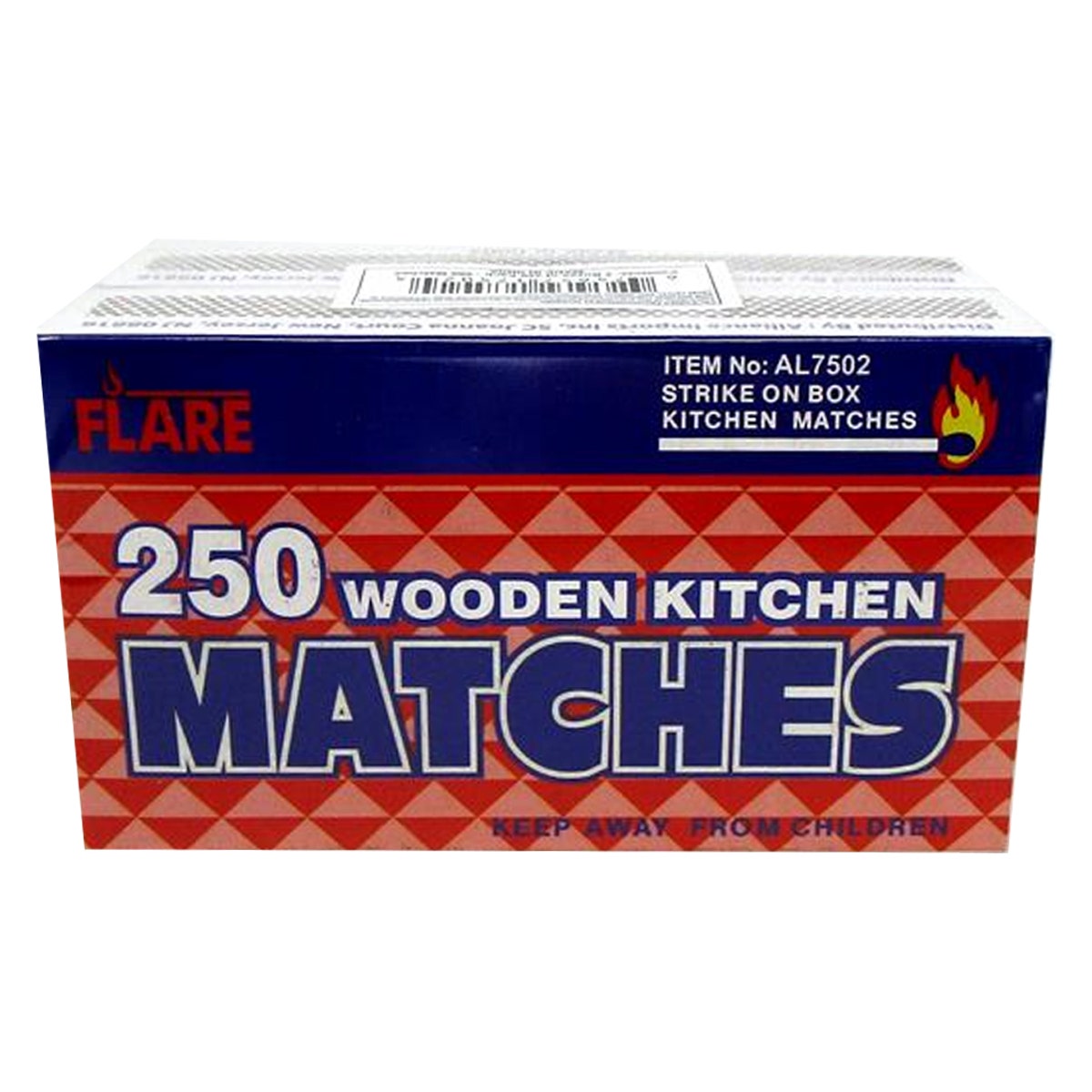 500ct Flare Wooden Kitchen Matches – Strike On Box