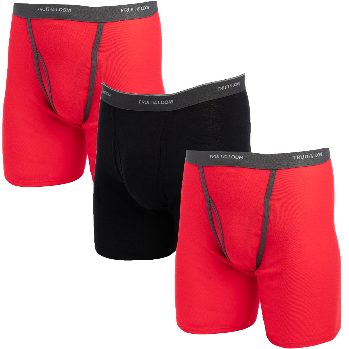 Buy FRUIT OF THE LOOM Men's Red Solid Cotton Blend Briefs Online at Best  Prices in India - JioMart.