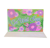 PaperCraft Handmade Get Well Soon Card – Glittery Flowers